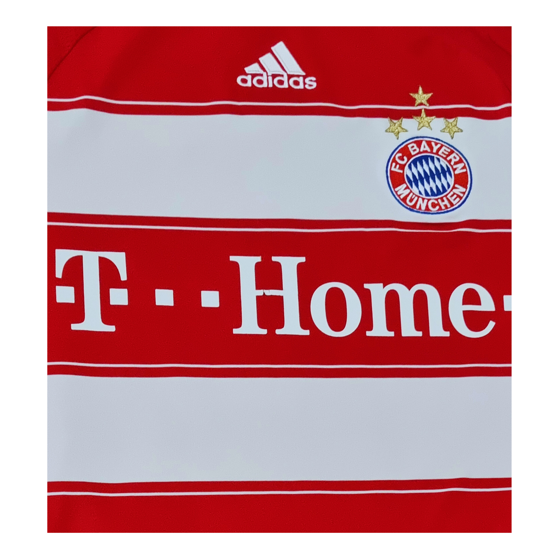 A Bayern Munich 2007/09 Home Jersey featuring the Adidas product code.