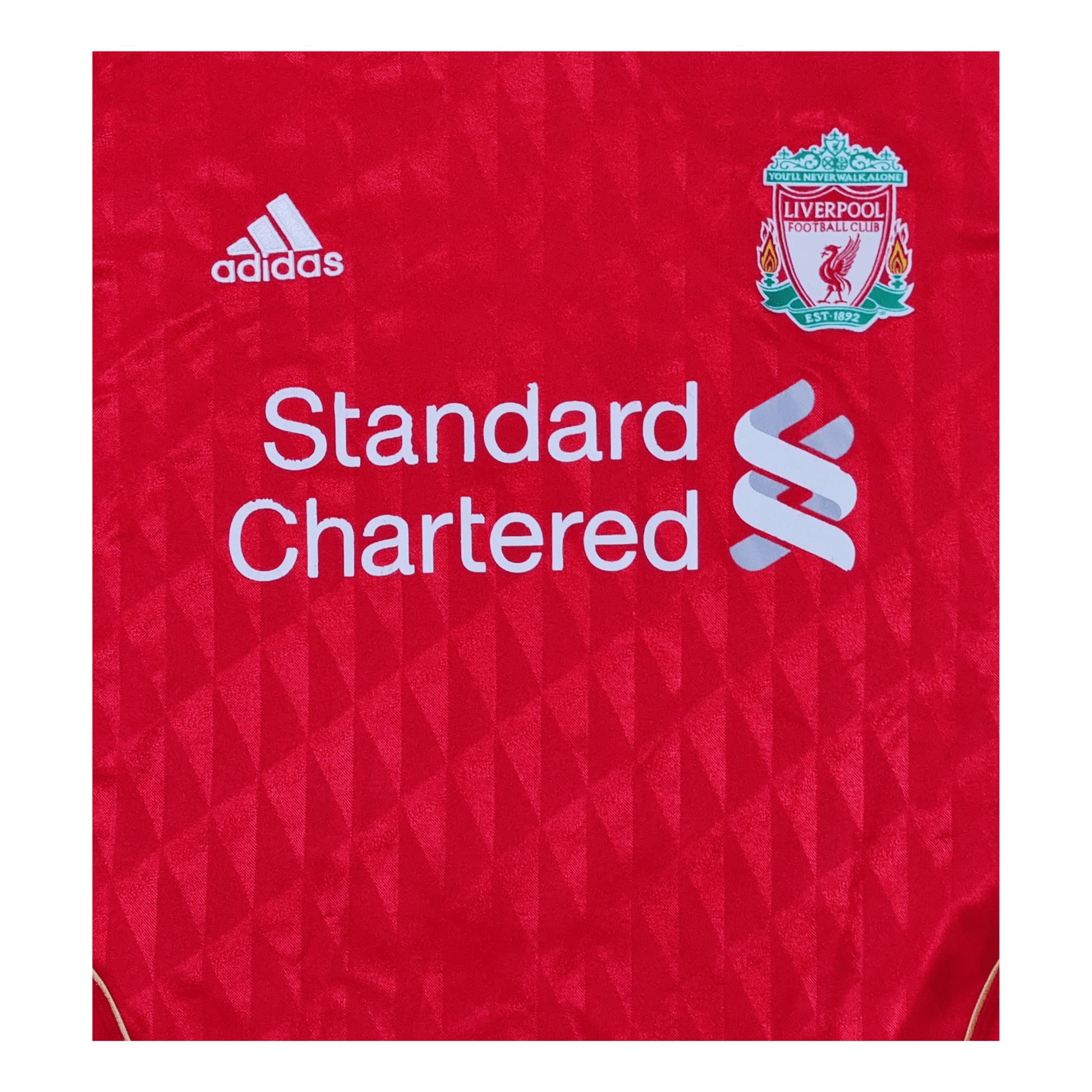 Liverpool 2010/12 Home Jersey - Steven Gerrard Front Logo | Upcycled Locker