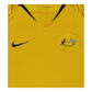 A yellow Nike Australia 2018 Home Jersey with a kangaroo on it.
