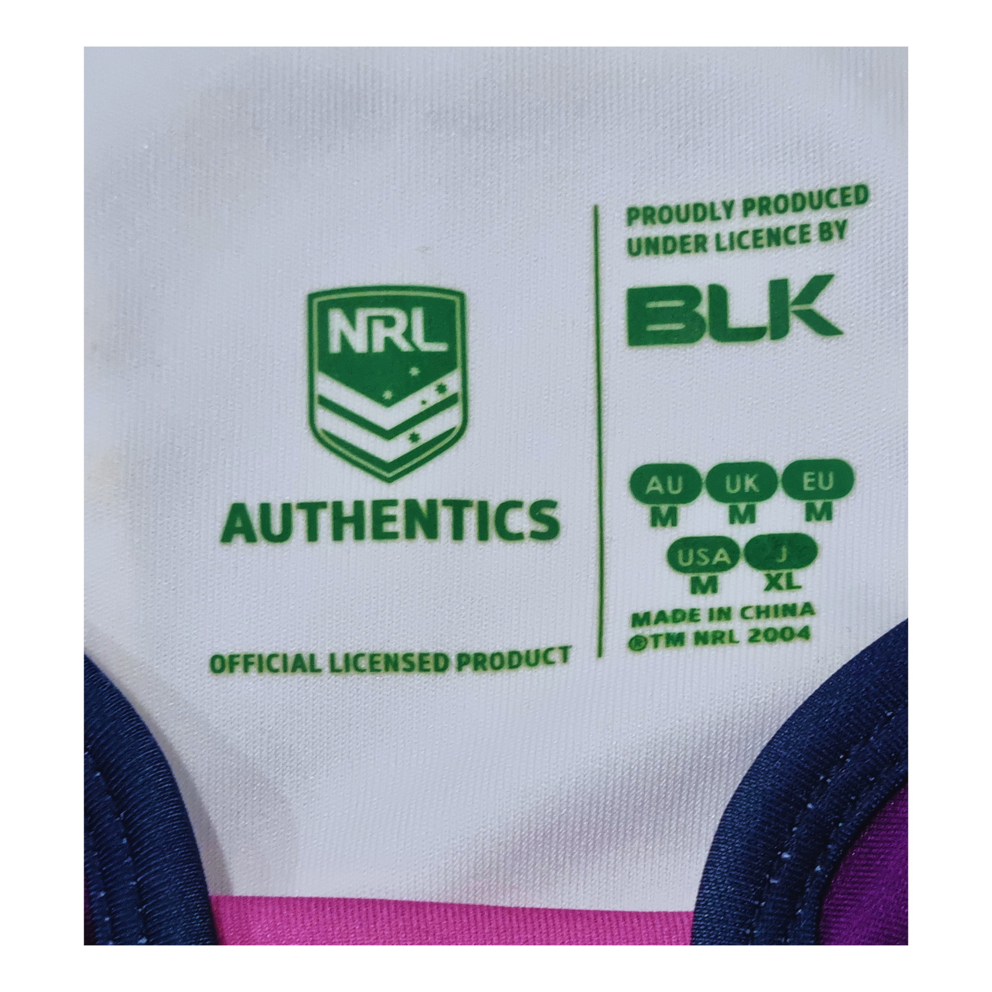Melbourne Storm 2015 'Women in League' Jersey - Sizing